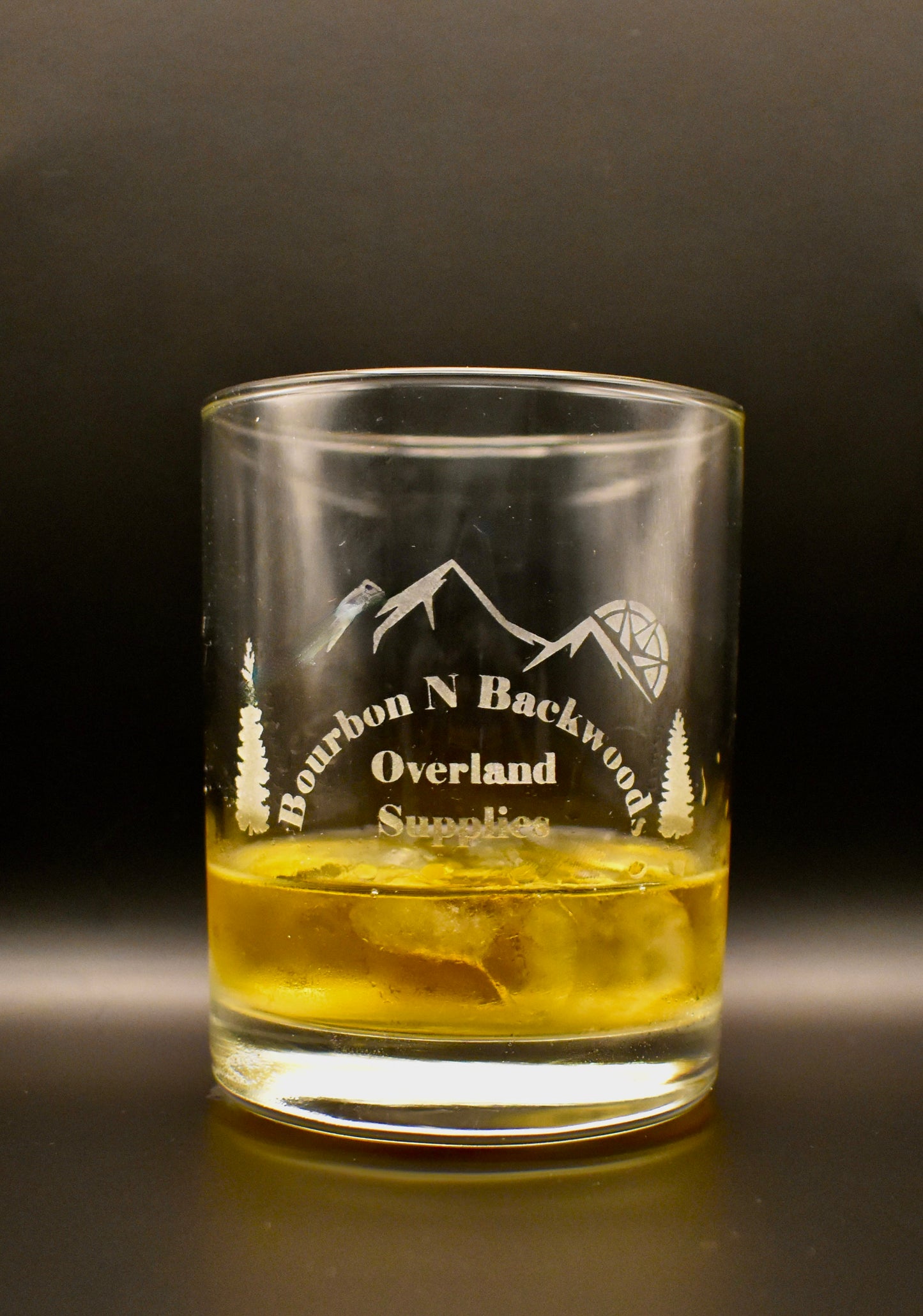 Bourbon N Backwoods 14oz. Dbl Old Fashion Glass image 2