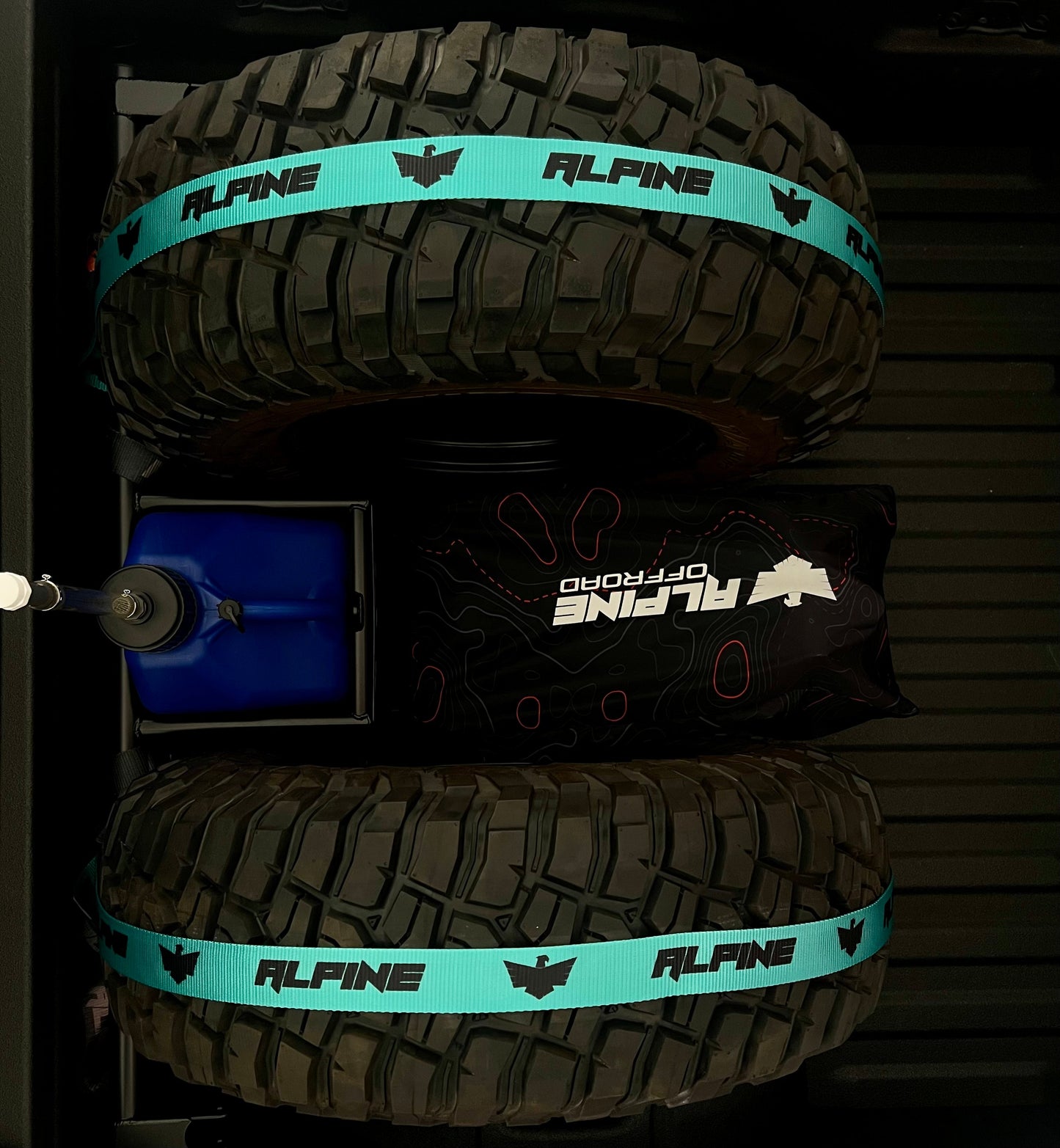 Teal Tire Tie Down (Single Strap)