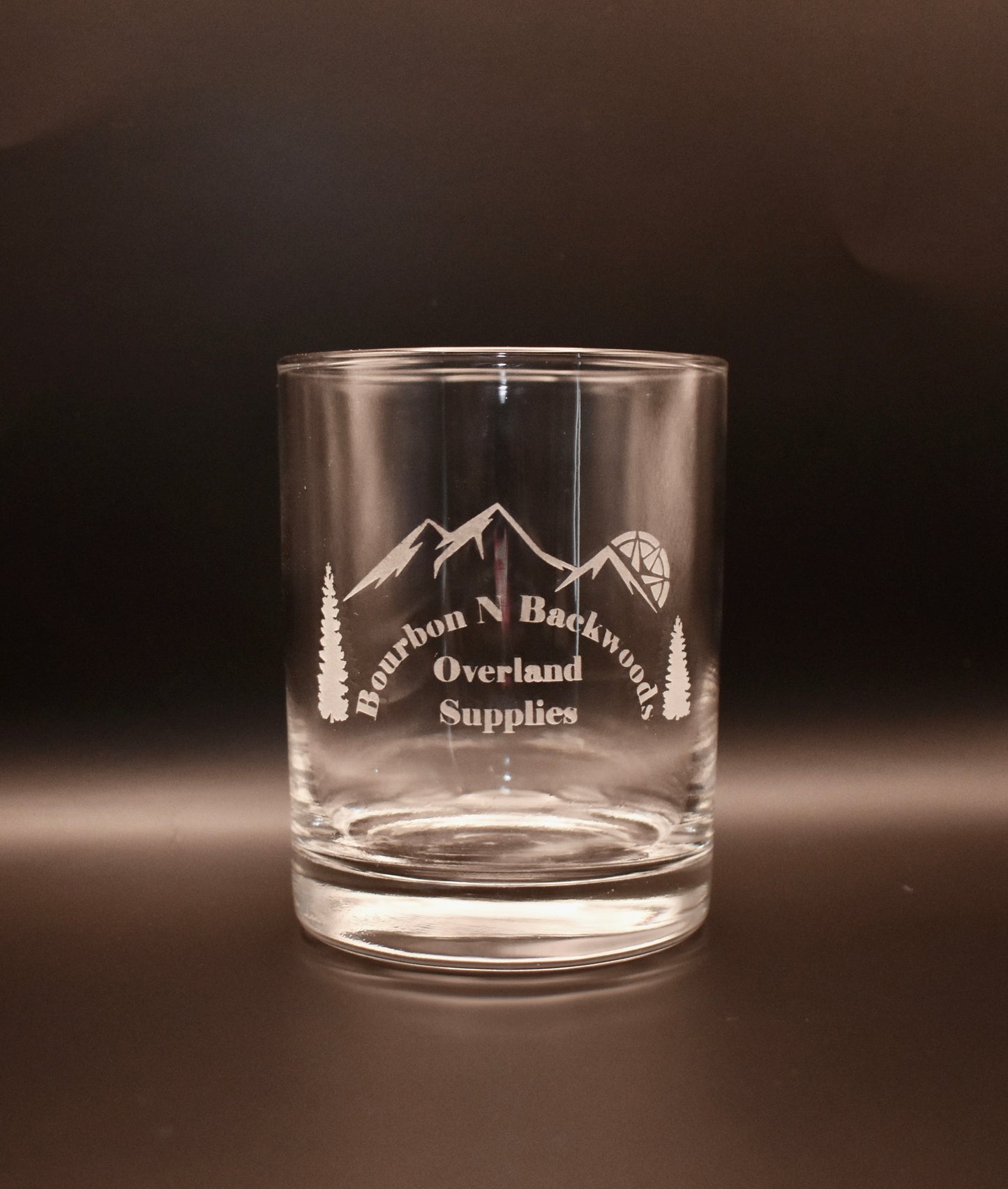 Bourbon N Backwoods 14oz. Dbl Old Fashion Glass image 1