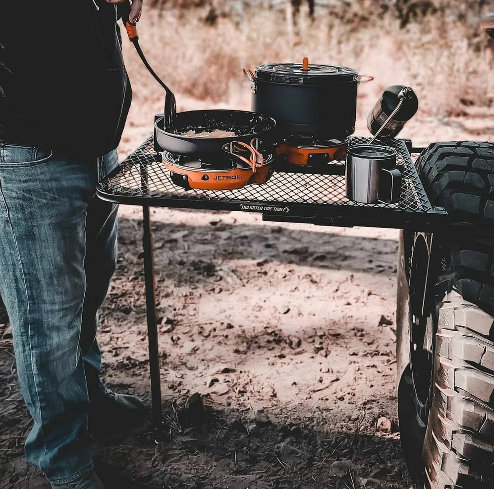 Large Black Steel Tire Table image 1