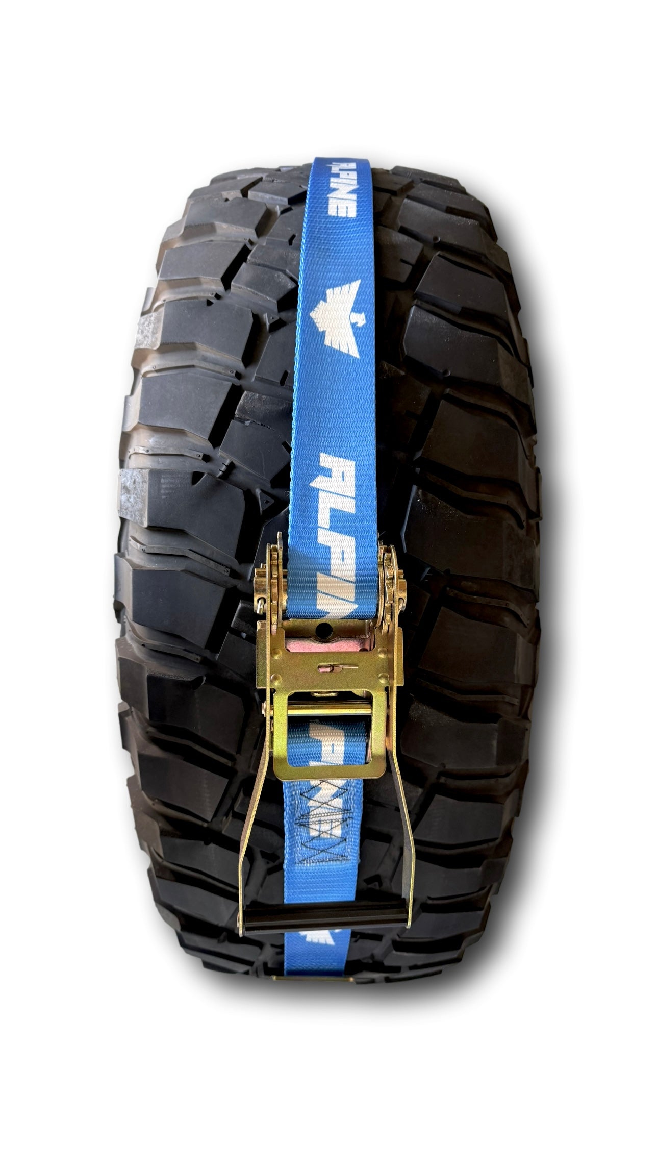 Blue Tire Tie Down (Single Strap)