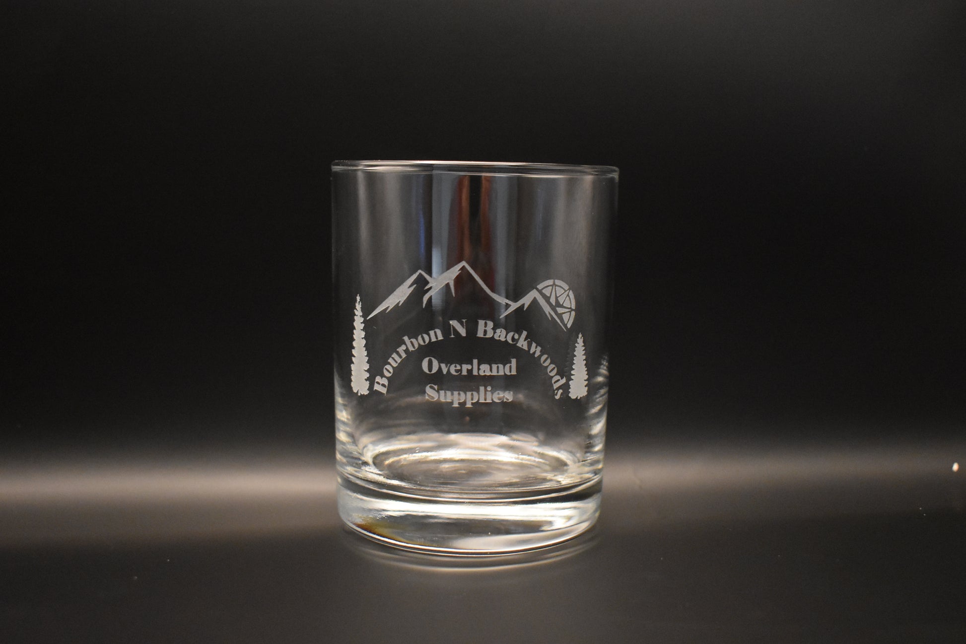 Bourbon N Backwoods 14oz. Dbl Old Fashion Glass image 0