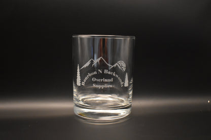 Bourbon N Backwoods 14oz. Dbl Old Fashion Glass image 0