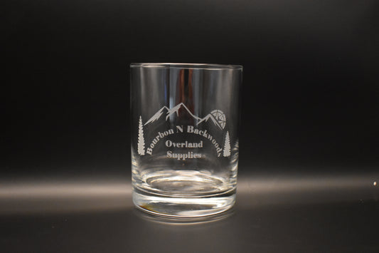 Bourbon N Backwoods 14oz. Dbl Old Fashion Glass image 0